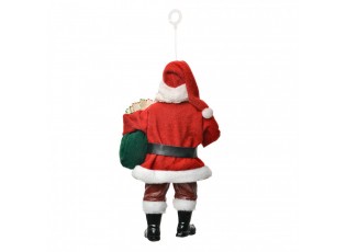 Christmas Ornament Santa Claus 11x6x17 Cm Red Textile - 11*6*17 cm