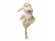 Zlatá závěsná dekorace Santa se zdobným oblekem - 8*8*35 cm Clayre & Eef