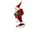 Červená vánoční figurka Santa Claus na lyžích - 15*13*28 cm Clayre & Eef