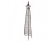 Hnědý antik kovový obelisk na květiny Brocante - Ø 30*151 cm Clayre & Eef