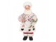 Bílá vánoční figurka Santa Claus kuchař s chaloupkou - 15*10*28 cm Clayre & Eef