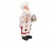 Bílá vánoční figurka Santa Claus kuchař s chaloupkou - 15*10*28 cm Clayre & Eef