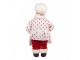 Bílá vánoční figurka Santa Claus kuchař s chaloupkou - 15*10*28 cm Clayre & Eef