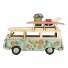 Decorative Figurine Camper 17x7x11 Cm Blue Beige Metal - 17*7*11 cm Barva: Blauw BeigeMateriál: MetalHmotnost: 0.22 kg