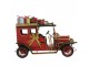 Červený retro model auto s dárky na střeše Christmas - 42*18*28 cm Clayre & Eef