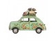 Zelený kovový retro model auta Fiat s květy - 26*12*18 cm Clayre & Eef