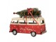 Červený retro model autobus s dárky a stromkem Christmas - 38*16*28 cm Clayre & Eef