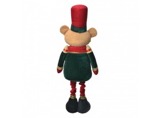Christmas Decoration Figurine Bear 25x15x58 Cm Brown Textile - 25*15*58 cm