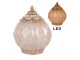 Růžová skleněná svítící LED lucerna Balli - Ø 15*19 cm Clayre & Eef