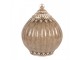 Béžová skleněná svítící LED lucerna Balli - Ø 15*9 cm Clayre & Eef
