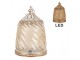 Béžová skleněná svítící LED lucerna Balli - Ø 9*14 cm Clayre & Eef
