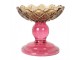 Růžovo-žlutý skleněný svícen květina Colorful Garden - Ø 10*9 cm Clayre & Eef