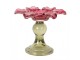 Růžovo-zelený skleněný svícen květina Colorful Garden - Ø 14*11 cm Clayre & Eef