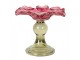Růžovo-zelený skleněný svícen květina Colorful Garden - Ø 14*11 cm Clayre & Eef