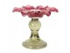 Růžovo-zelený skleněný svícen květina Colorful Garden - Ø 14*11 cm Clayre & Eef
