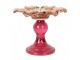 Růžový skleněný svícen květina Colorful Garden - Ø 14*11 cm Clayre & Eef