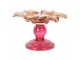 Růžový skleněný svícen květina Colorful Garden - Ø 14*9 cm Clayre & Eef