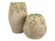 Béžový antik terakotový obal na květináč s olivami Olives - Ø 18*18 cm Clayre & Eef
