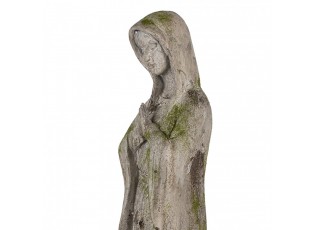 Dekorace socha panenky Marie s mechovým vzhledem - 15*15*67 cm