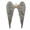 Zinková nástěnná andělská křídla s korunkou Wings Angel - 46*4*65 cm