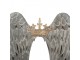 Zinková nástěnná andělská křídla s korunkou Wings Angel - 46*4*65 cm Clayre & Eef