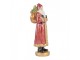 Červená vánoční dekorace Santa v kožichu a pytlem dárků - 6*5*15 cm Clayre & Eef
