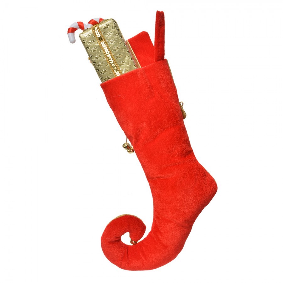 Christmas Stocking 24x7x46 Cm Red Synthetic - 24*7*46 cm
