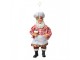 Závěsná vánoční dekorace Santa Claus pekař držící cupcake - 10*6*17 cm Clayre & Eef
