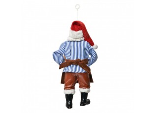 Závěsná vánoční dekorace Santa Claus držící kladivo - 10*6*17 cm