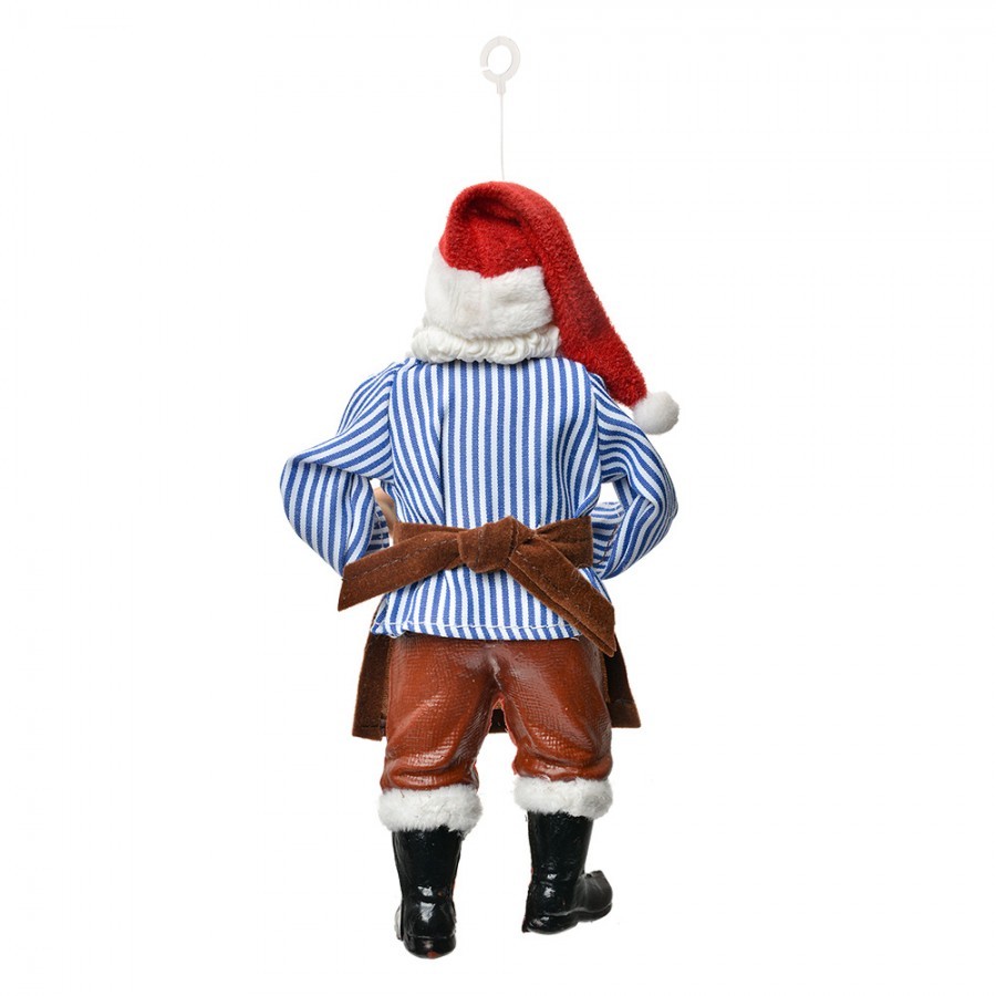 Závěsná vánoční dekorace Santa Claus držící kladivo - 10*6*17 cm