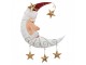 Christmas Decoration Figurine Moon 41x3x53 Cm White Metal - 41*3*53 cm Clayre & Eef