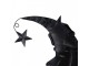 Christmas Decoration Figurine Moon 41x3x53 Cm White Metal - 41*3*53 cm Clayre & Eef