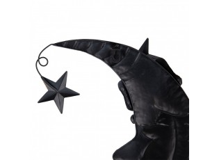 Christmas Decoration Figurine Moon 41x3x53 Cm White Metal - 41*3*53 cm