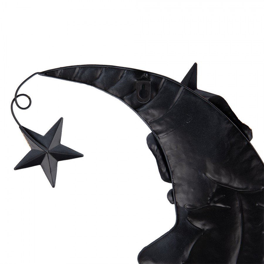 Christmas Decoration Figurine Moon 41x3x53 Cm White Metal - 41*3*53 cm