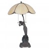 Stolní lampa Tiffany Woman -  Ø 41*70 cm Rozměr: Ø 41*70 cm 2x E27 / Max 60WMateriál: sklo, polyresin