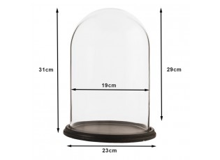 Podnos s poklopem na potraviny/dekorace - Ø 23*31 cm