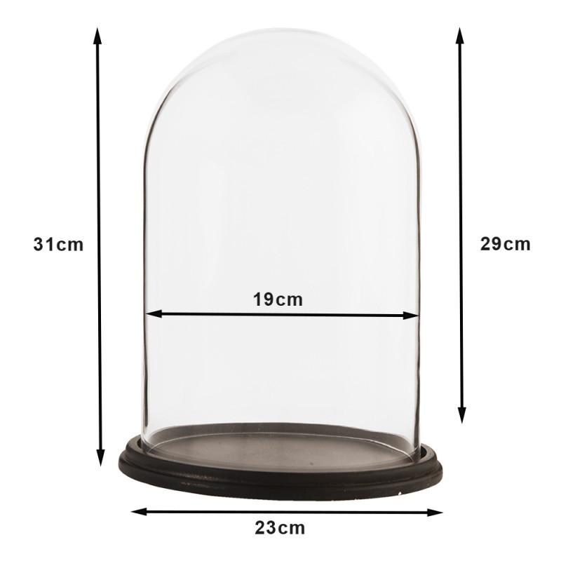 Podnos s poklopem na potraviny/dekorace - Ø 23*31 cm
