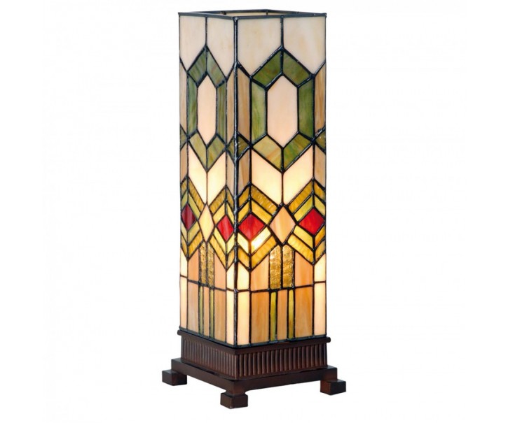 Stolní lampa Tiffany Gonos - 12.5*35 cm 1x E14 / max 40W Clayre & Eef