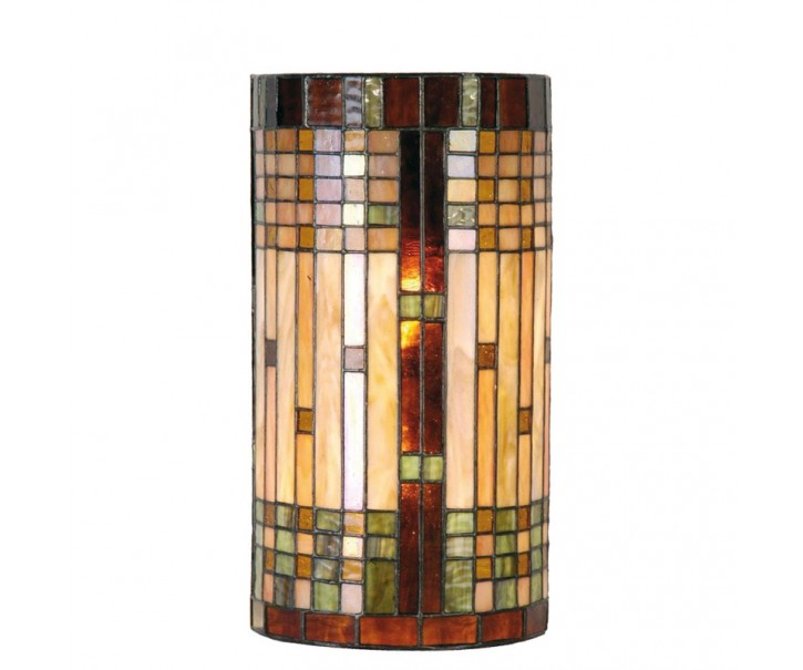 Nástěnná lampa Tiffany - 20*11*36 cm 2x E14 / Max 40W Clayre & Eef