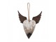 Dekorace závěsné srdce s andělskými křídly Angel Rustic M - 18*3*22 cm Clayre & Eef