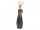 Vánoční dekorace figurka jelení dáma s věnečkem - 9*8*37 cm Clayre & Eef