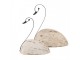 Bílá antik dřevěná dekorace Labuť Swan Rustic L - 25*11*27 cm Clayre & Eef