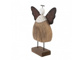 Dekorace dřevěná figurka anděl Angel Rustic L - 20*6*25 cm