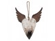 Dekorace závěsné srdce s andělskými křídly Angel Rustic S - 17*3*20 cm Clayre & Eef