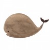 Hnědá dřevěná dekorace velryba Rustic - 26*7*14 cm