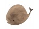 Hnědá dřevěná dekorace velryba Rustic - 26*7*14 cm Clayre & Eef