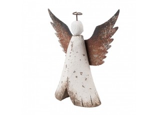 Dekorace dřevěná figurka anděl Angel Rustic M - 14*4*15 cm
