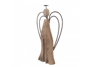 Dekorace dřevěná figurka anděl Angel Rustic L - 14*4*26 cm