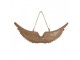Hnědá antik dřevěná závěsná andělská křídla Angel Rustic - 30*3*12 cm Clayre & Eef