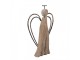 Hnědá dekorace dřevěná figurka anděl Angel Rustic M - 12*3*18 cm Clayre & Eef